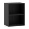 2-Tier Adjustable Cube Bookshelf, Rustic Engineered Wood Storage Organizer, Modern Display Shelf